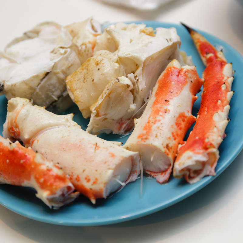 Frozen King Crab Leg Pieces, and Clusters